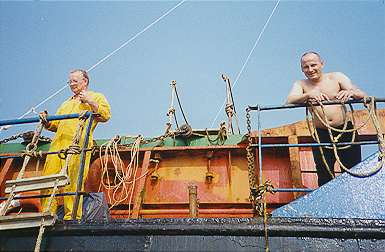 Captain Pete & crew John on deck