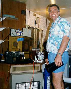 Engineer Les at transmitter