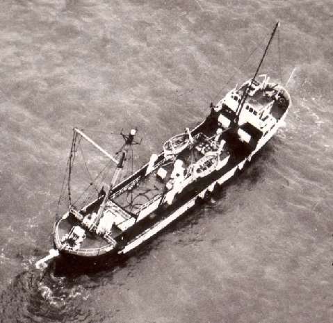 Mi-Amigo in 1972 from the air