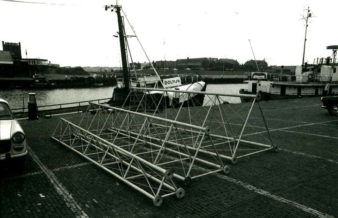 Mast sections ready for loading