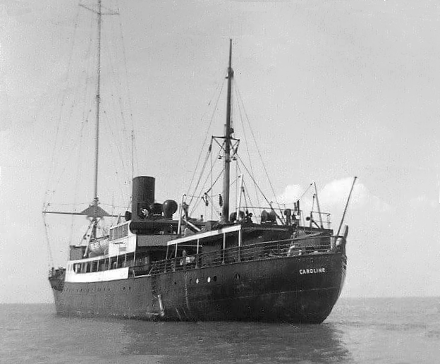 MV Caroline off Essex in 1964 1