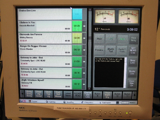 BeOS Playout screen snap