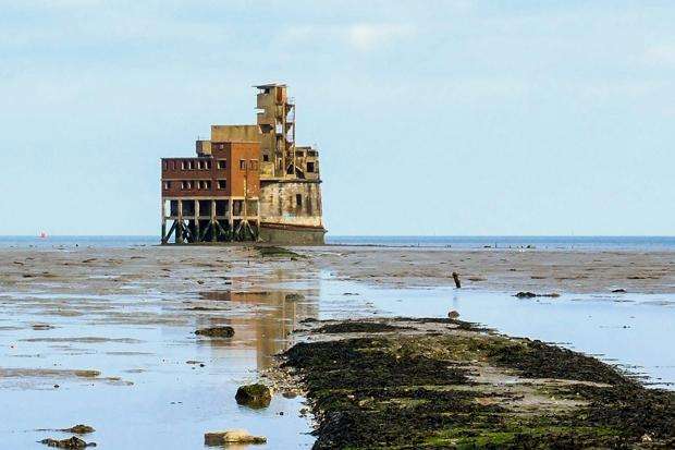 Grain Tower battery muddy causeway