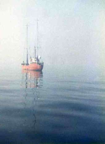 MV Communicator in sea mist