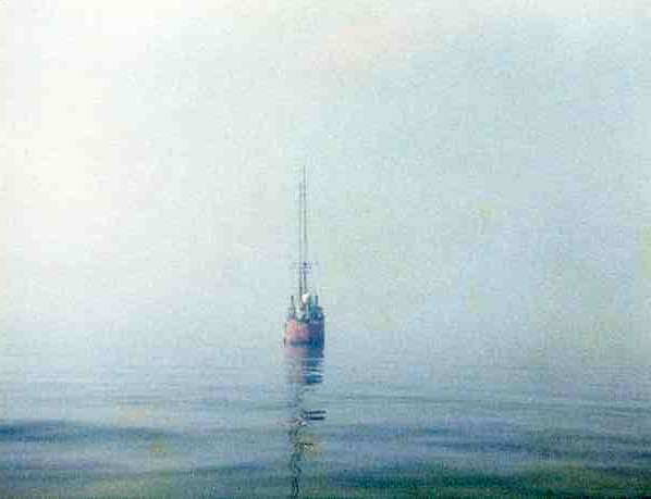 MV Communicator in sea mist