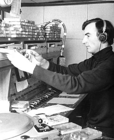 Dave Dennis in Radio London main studio