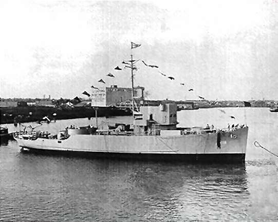 USS Density at launching