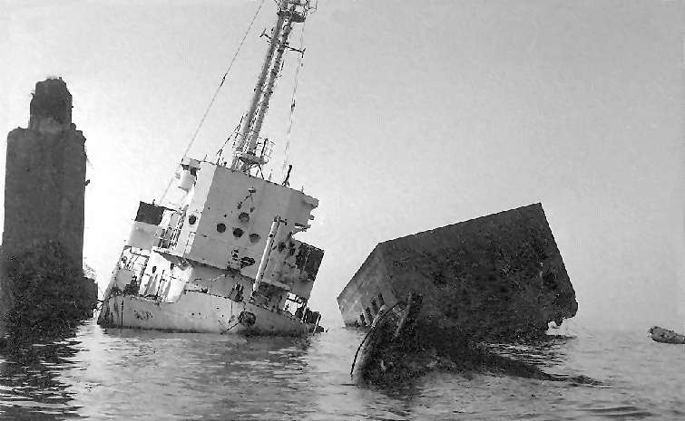 Galaxy sunk in Keil Harbour