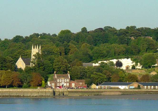 Command House across Medway from Rochester