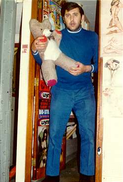 Don Allen outside his cabin