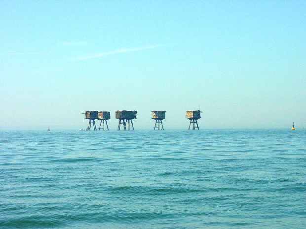 Shivering Sands Army Forts from north east