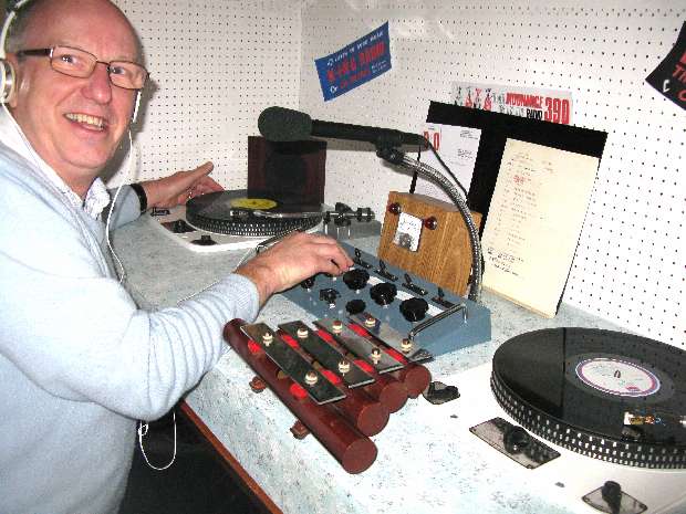 Doug Wood at Radio 390 refurbished studio