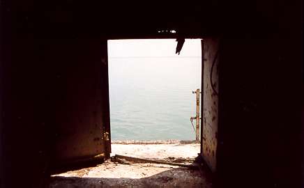 Bottom level looking south through door