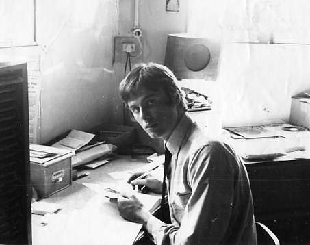 Peter Berkely in the Radio 390 Record Library
