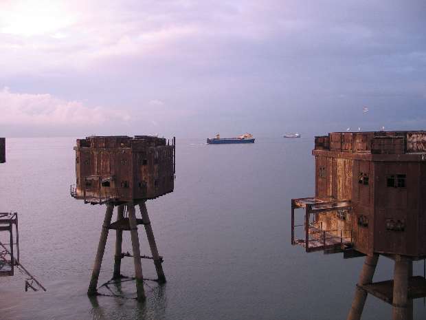 Calm seas around Forts