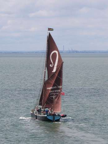 SB Greta sails sets off toweards the Swale