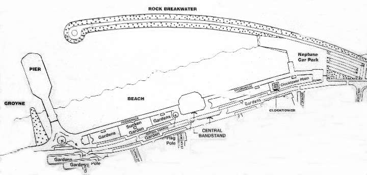Plan Herne Bay Pier, Neptunes Jetty & Harbour
