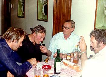 Captain & crew in mess room