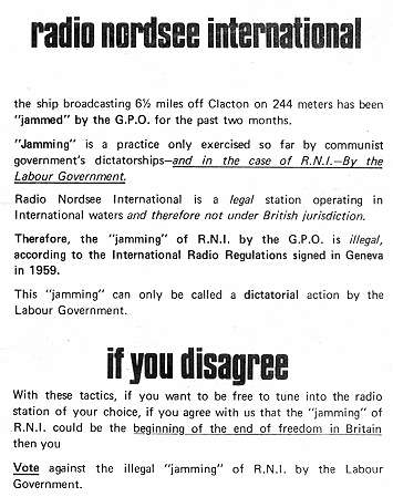 1970 election jamming campaign