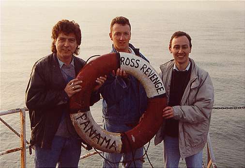 Group holding lifebuoy