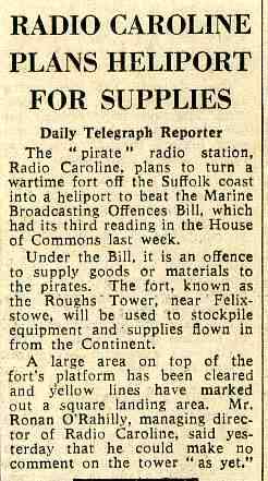 Radio Caroline at Roughs Tower