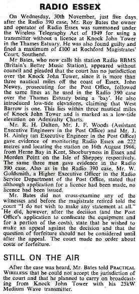 Radio Essex Practical Wireless Report