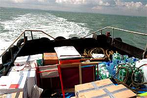 Supplies on Lady Irene on way to Fort