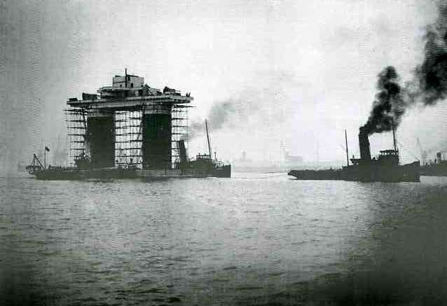 U1 under tow to Tilbury