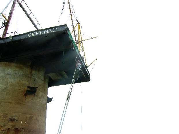 James Bates scales Sealand # 1