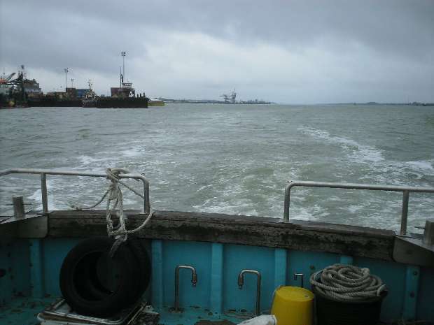 Leaving Harwich Harbour