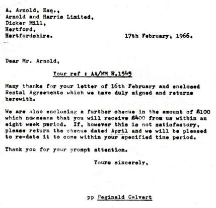 Reg Calvert's Mast Agreement