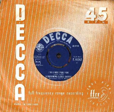 1963 7" Decca Record I'm A Hog For You