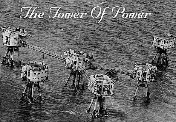 Sky picture shot of Shivering Sands in 1967 with added logo