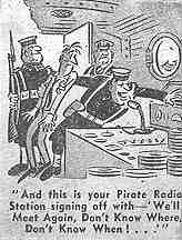Newspaper sketch of navy raiding Shivering Sands