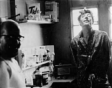 Ian West with Tony Pine in galley