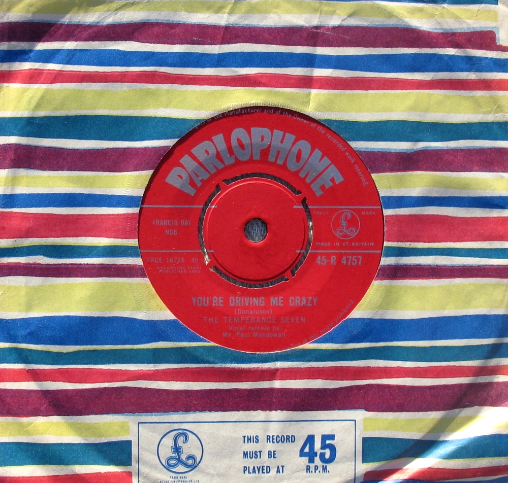 You're Driving Me Crazy Sleeve & Single