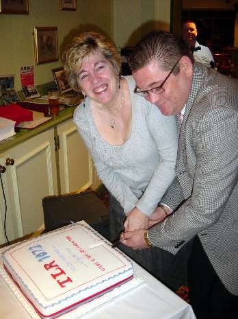 Pauline & Pete Cutting Cake