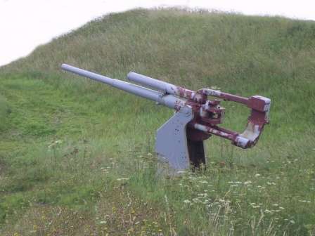 Ex-Thames Naval Fort 3.7" gun in Orkney