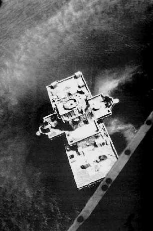 U3 HMS Tongue Fort from air less guns 1992