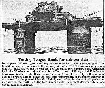 U3 HMS Tongue Fort Concrete Testing