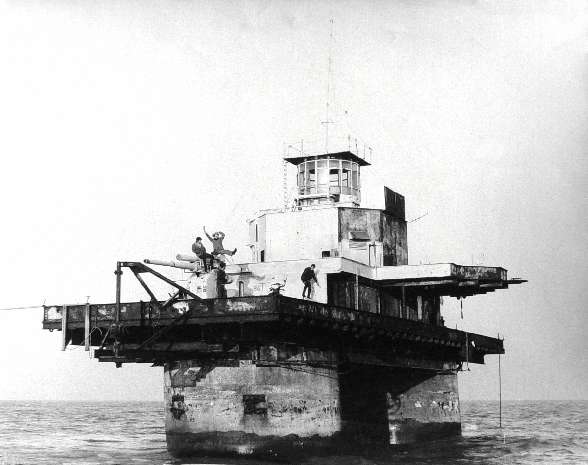 Jubilant crew on deck