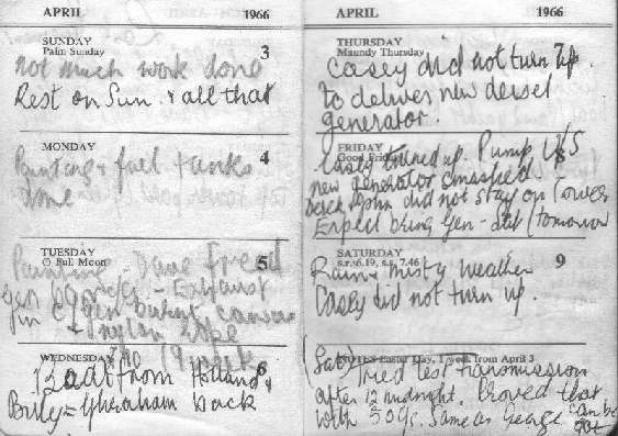 Bill Rollins Diary Page 4