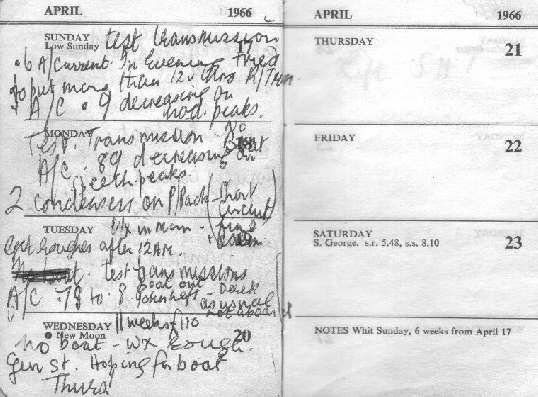 Bill Rollins Diary Page 6
